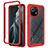 Carcasa Bumper Funda Silicona Transparente 360 Grados para Xiaomi Mi 11 Lite 4G Rojo