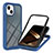 Carcasa Bumper Funda Silicona Transparente 360 Grados YB1 para Apple iPhone 15 Azul