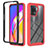 Carcasa Bumper Funda Silicona Transparente 360 Grados YB1 para Oppo Reno5 F Rojo