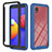 Carcasa Bumper Funda Silicona Transparente 360 Grados YB1 para Samsung Galaxy A01 Core Azul