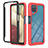 Carcasa Bumper Funda Silicona Transparente 360 Grados YB1 para Samsung Galaxy A12 5G Rojo