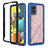 Carcasa Bumper Funda Silicona Transparente 360 Grados YB1 para Samsung Galaxy A51 4G Azul