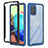 Carcasa Bumper Funda Silicona Transparente 360 Grados YB1 para Samsung Galaxy A71 4G A715 Azul