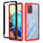 Carcasa Bumper Funda Silicona Transparente 360 Grados YB1 para Samsung Galaxy A71 4G A715 Rojo