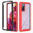 Carcasa Bumper Funda Silicona Transparente 360 Grados YB1 para Samsung Galaxy S20 FE (2022) 5G Rojo