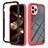 Carcasa Bumper Funda Silicona Transparente 360 Grados YB2 para Apple iPhone 13 Pro Max Rojo