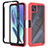 Carcasa Bumper Funda Silicona Transparente 360 Grados YB2 para Motorola Moto G50 5G Rojo