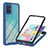 Carcasa Bumper Funda Silicona Transparente 360 Grados YB2 para Samsung Galaxy A51 5G Azul