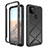 Carcasa Bumper Funda Silicona Transparente 360 Grados ZJ1 para Google Pixel 5a 5G Negro