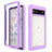 Carcasa Bumper Funda Silicona Transparente 360 Grados ZJ1 para Google Pixel 6a 5G Purpura Claro