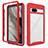 Carcasa Bumper Funda Silicona Transparente 360 Grados ZJ1 para Google Pixel 7a 5G Rojo