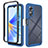 Carcasa Bumper Funda Silicona Transparente 360 Grados ZJ1 para Oppo A17 Azul