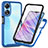 Carcasa Bumper Funda Silicona Transparente 360 Grados ZJ1 para Oppo A58 5G Azul