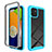 Carcasa Bumper Funda Silicona Transparente 360 Grados ZJ1 para Samsung Galaxy A03 Azul Cielo