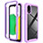 Carcasa Bumper Funda Silicona Transparente 360 Grados ZJ1 para Samsung Galaxy A03 Core Purpura Claro