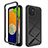 Carcasa Bumper Funda Silicona Transparente 360 Grados ZJ1 para Samsung Galaxy A03 Negro