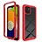 Carcasa Bumper Funda Silicona Transparente 360 Grados ZJ1 para Samsung Galaxy A03 Rojo