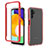 Carcasa Bumper Funda Silicona Transparente 360 Grados ZJ1 para Samsung Galaxy A04s Rojo