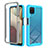 Carcasa Bumper Funda Silicona Transparente 360 Grados ZJ1 para Samsung Galaxy A12 5G Azul Cielo
