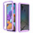 Carcasa Bumper Funda Silicona Transparente 360 Grados ZJ1 para Samsung Galaxy A21s Purpura Claro