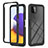 Carcasa Bumper Funda Silicona Transparente 360 Grados ZJ1 para Samsung Galaxy A22 5G Negro