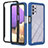 Carcasa Bumper Funda Silicona Transparente 360 Grados ZJ1 para Samsung Galaxy A32 4G Azul