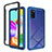 Carcasa Bumper Funda Silicona Transparente 360 Grados ZJ1 para Samsung Galaxy A41 Azul