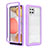 Carcasa Bumper Funda Silicona Transparente 360 Grados ZJ1 para Samsung Galaxy A42 5G Purpura Claro