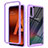 Carcasa Bumper Funda Silicona Transparente 360 Grados ZJ1 para Samsung Galaxy A70S Purpura Claro