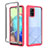 Carcasa Bumper Funda Silicona Transparente 360 Grados ZJ1 para Samsung Galaxy A71 4G A715 Rosa Roja