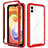 Carcasa Bumper Funda Silicona Transparente 360 Grados ZJ1 para Samsung Galaxy M04 Rojo