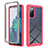Carcasa Bumper Funda Silicona Transparente 360 Grados ZJ1 para Samsung Galaxy S20 FE (2022) 5G Rosa Roja