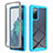 Carcasa Bumper Funda Silicona Transparente 360 Grados ZJ1 para Samsung Galaxy S20 FE 4G Azul Cielo