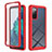 Carcasa Bumper Funda Silicona Transparente 360 Grados ZJ1 para Samsung Galaxy S20 Lite 5G Rojo