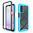 Carcasa Bumper Funda Silicona Transparente 360 Grados ZJ2 para Samsung Galaxy A13 4G Azul Cielo