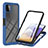 Carcasa Bumper Funda Silicona Transparente 360 Grados ZJ2 para Samsung Galaxy F42 5G Azul