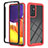 Carcasa Bumper Funda Silicona Transparente 360 Grados ZJ2 para Samsung Galaxy F54 5G Rojo