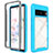 Carcasa Bumper Funda Silicona Transparente 360 Grados ZJ3 para Google Pixel 7 5G Azul Cielo