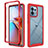 Carcasa Bumper Funda Silicona Transparente 360 Grados ZJ3 para Motorola Moto Edge 40 Pro 5G Rojo