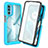 Carcasa Bumper Funda Silicona Transparente 360 Grados ZJ3 para Motorola MOTO G52 Azul Cielo
