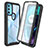 Carcasa Bumper Funda Silicona Transparente 360 Grados ZJ3 para Motorola Moto G71 5G Negro