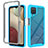Carcasa Bumper Funda Silicona Transparente 360 Grados ZJ3 para Samsung Galaxy A12 Azul Cielo