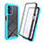 Carcasa Bumper Funda Silicona Transparente 360 Grados ZJ3 para Samsung Galaxy A13 4G Azul Cielo