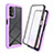 Carcasa Bumper Funda Silicona Transparente 360 Grados ZJ3 para Samsung Galaxy A13 4G Purpura Claro