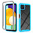 Carcasa Bumper Funda Silicona Transparente 360 Grados ZJ3 para Samsung Galaxy A22s 5G Azul Cielo