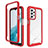 Carcasa Bumper Funda Silicona Transparente 360 Grados ZJ3 para Samsung Galaxy A23 5G Rojo
