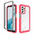 Carcasa Bumper Funda Silicona Transparente 360 Grados ZJ3 para Samsung Galaxy A23 5G Rosa Roja
