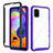 Carcasa Bumper Funda Silicona Transparente 360 Grados ZJ3 para Samsung Galaxy A31 Purpura Claro