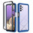 Carcasa Bumper Funda Silicona Transparente 360 Grados ZJ3 para Samsung Galaxy A32 5G Azul