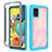 Carcasa Bumper Funda Silicona Transparente 360 Grados ZJ3 para Samsung Galaxy A51 5G Azul Cielo